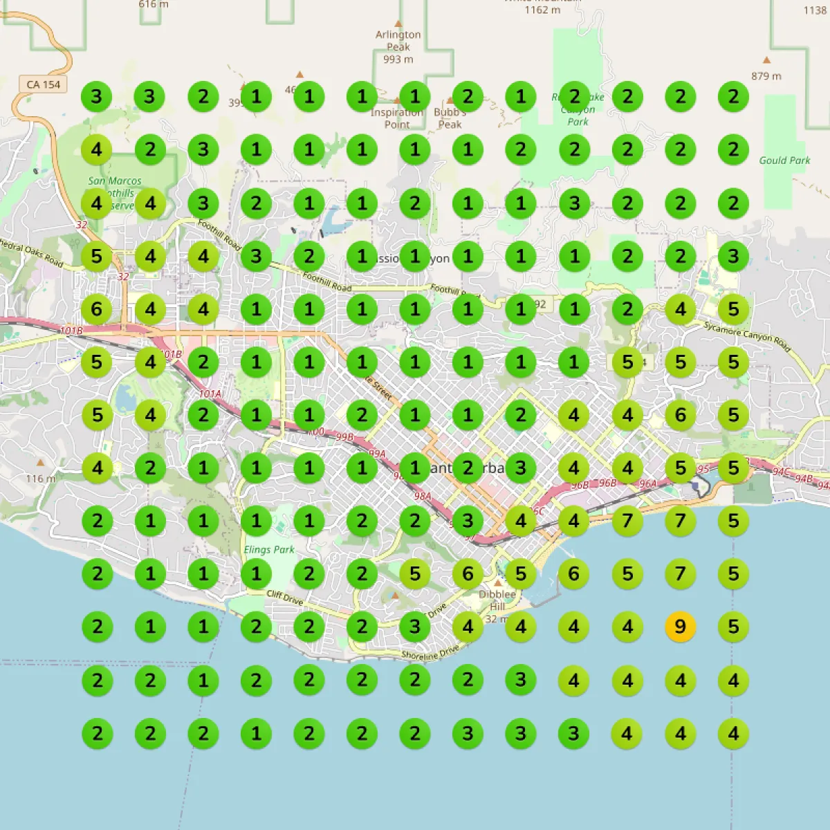 Home retailer local rank grid after